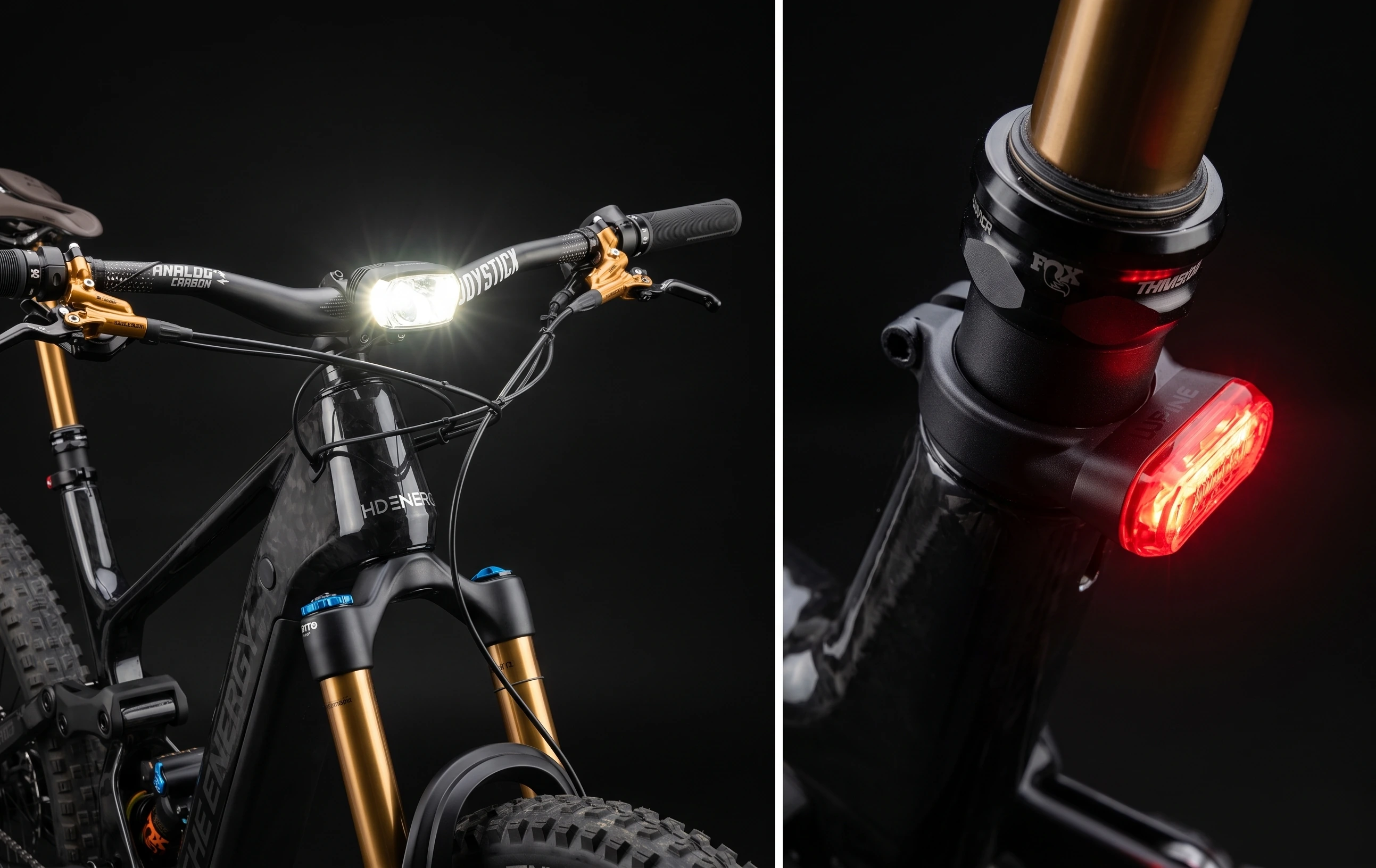 Lupine front and C14 rear light